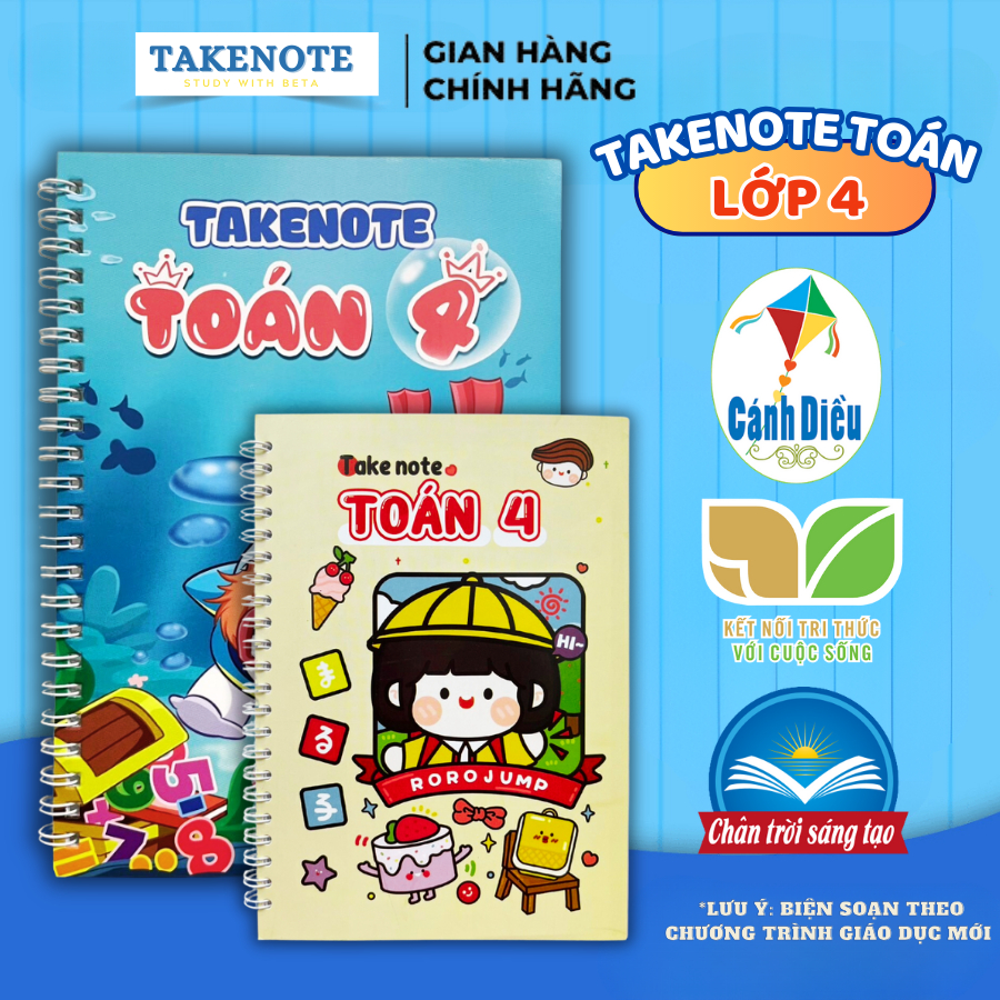 [Sổ A5/A6] Takenote Toán 4 Gấp Gọn - Sổ Tay Công Thức Toán Học ...