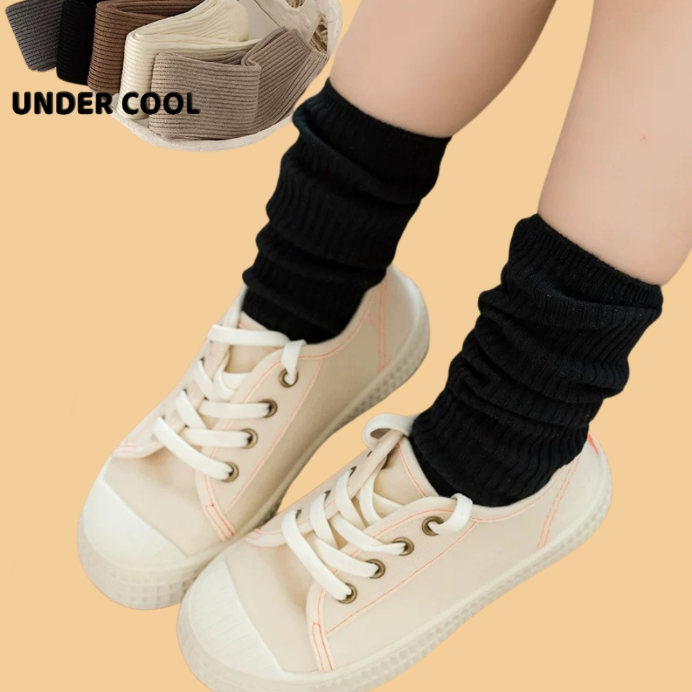 Set 5 đôi tất vớ cotton cao đùi gân tăm cho bé gái, sợi bông mềm mại, thoáng khí và khử mùi UNDERCOOL TC48
