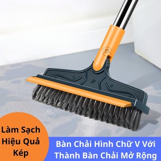 Chổi Chà Sàn Nhà Tắm Thông Minh Xanh Thiết Kế Đầu Gạt Nước Và Đầu Chổi Xoay 120 Độ Dọn Sạch Mọi Góc Bẩn