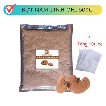 Nấm linh chi đỏ Việt Nam xay bột 500g (Xích chi vị đắng nhẹ dễ dùng)