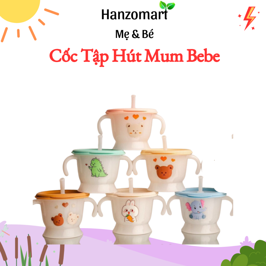Cốc tập hút 3 giai đoạn Mum bebe 160ml cho bé ăn dặm từ 6 tháng - hanzo2009