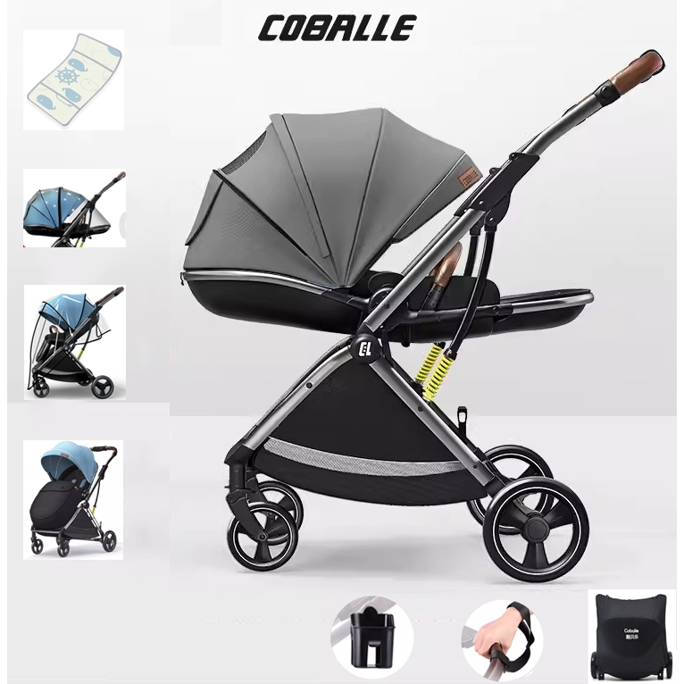 [7 QUÀ TẶNG] Xe đẩy nôi em bé COBALLE 2 chiều 3 tư thế dành cho bé từ 0 ...