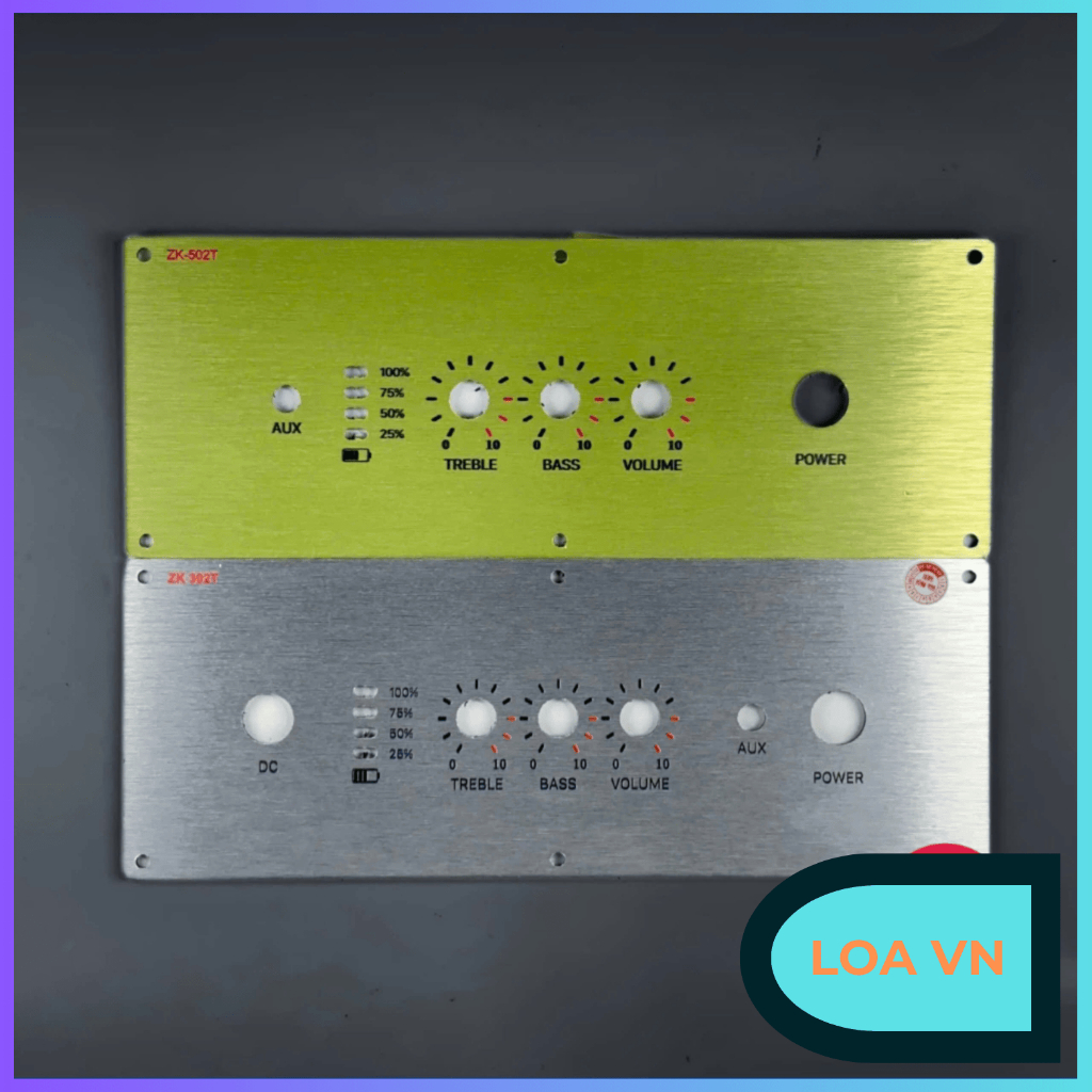 Mặt control ALU xước cho mạch Whuzhi audio ZK-502T,ZK-302T,ZK-152, KRC ...