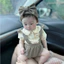 Set bodysuit quần yếm cover Peekaboo gồm 3 chi tiết chất vải đẹp cho bé gái cover Hàn Quốc