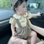 Set bodysuit quần yếm cover Peekaboo gồm 3 chi tiết chất vải đẹp cho bé gái cover Hàn Quốc