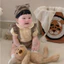 Set bodysuit quần yếm cover Peekaboo gồm 3 chi tiết chất vải đẹp cho bé gái cover Hàn Quốc