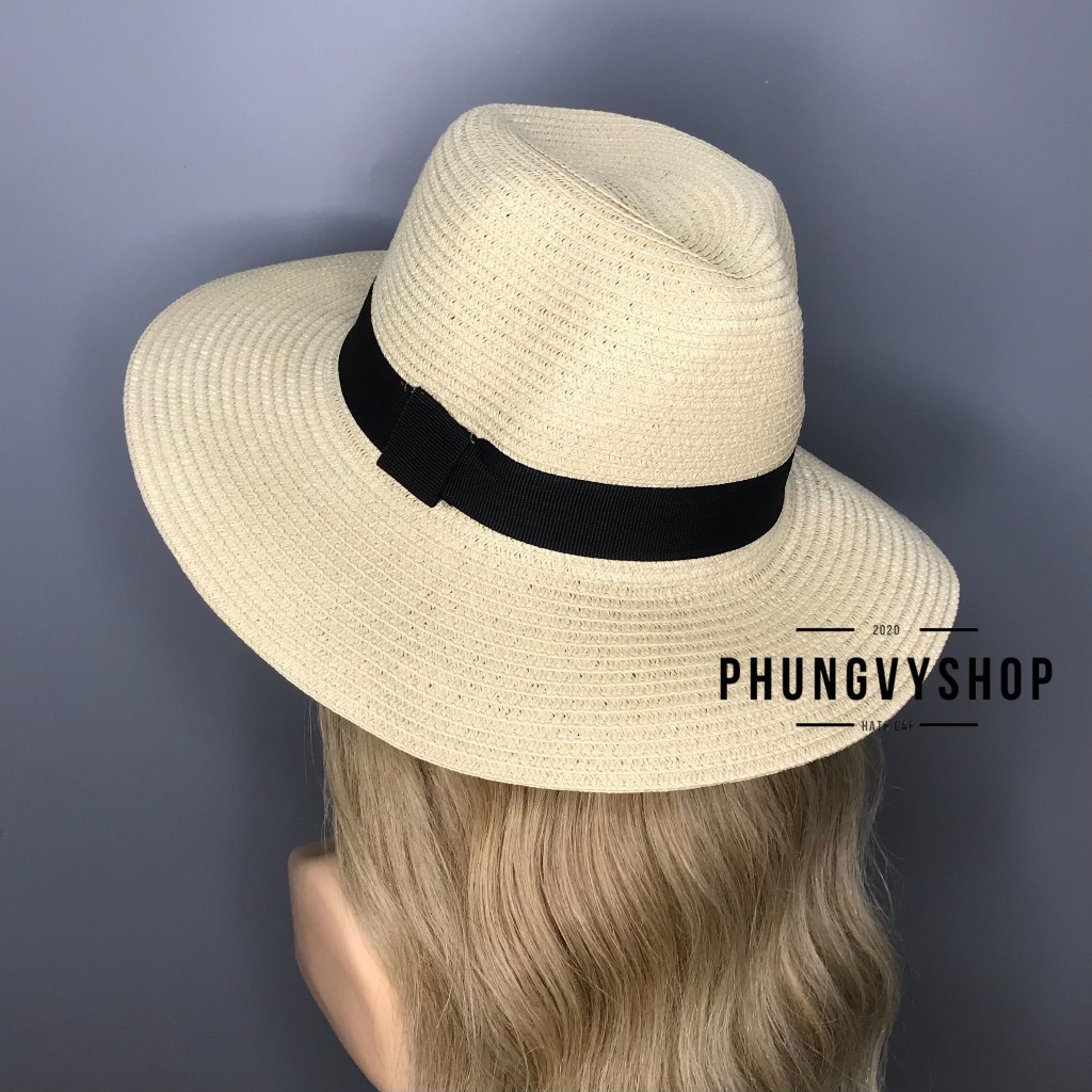 (LOẠI DÀY) Mũ cói PANAMA unisex NAM NỮ- nón đi biển che nắng