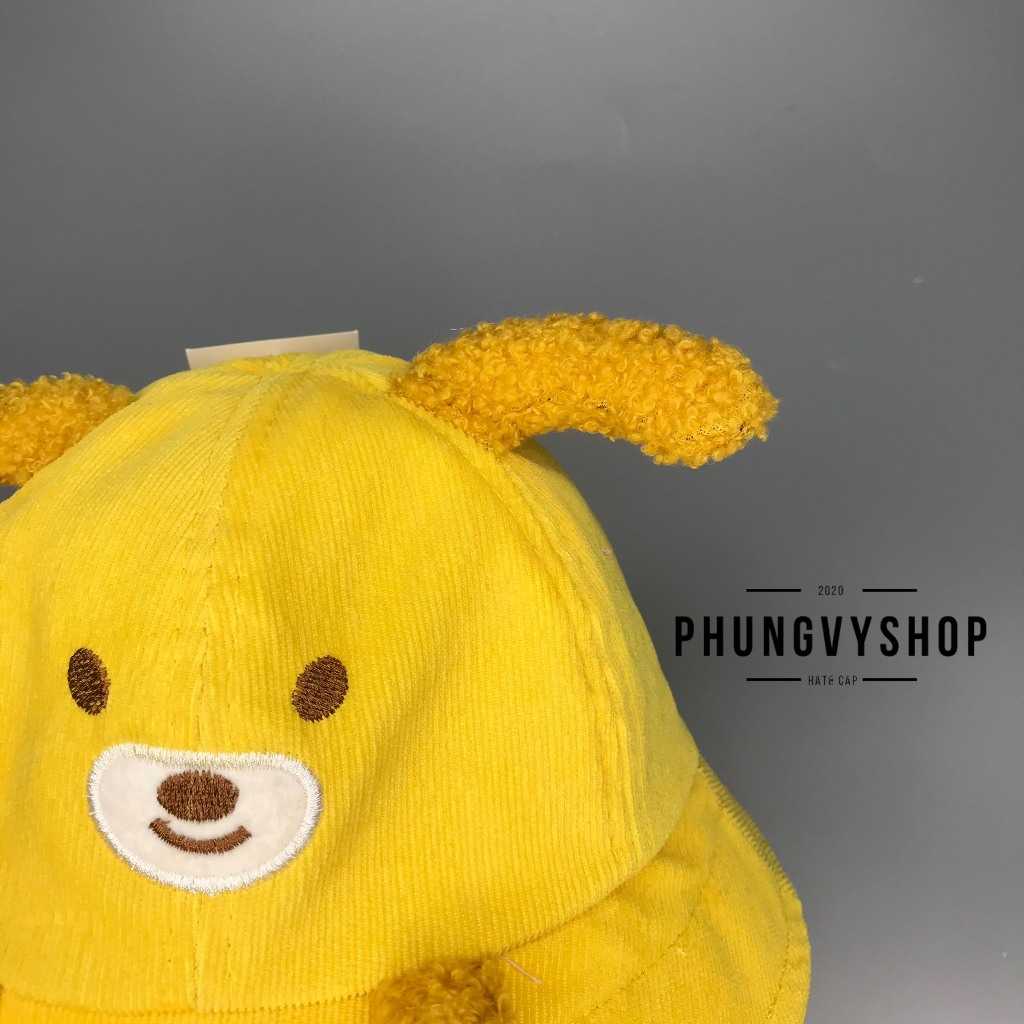 BÉ khoảng <18 tháng/vòng đầu48cm] Mũ chống GIỌT bắn, mũ cản bụi bạn cún dễ thương- nón cho bé