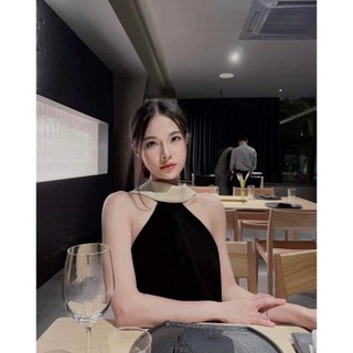 Đầm lụa cao cấp Mare Dress cổ yếm phong cách thời trang thanh lịch, gợi cảm, sang trọng - REN STUDIO