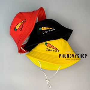 Bé 2-5 tuổi/ Vđ 52cm- Mũ bucket tai bèo vành trai gái trẻ em phungvyshop- Nón / Bo trung CAMCAROTVANG TX /