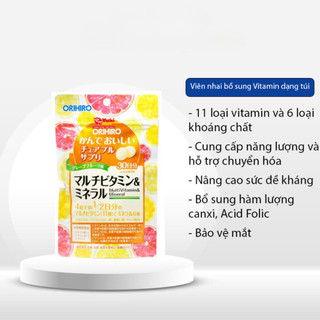 Viên Nhai Bổ Sung Vitamin Và Khoáng Chất Orihiro Dạng Túi 120 Viên