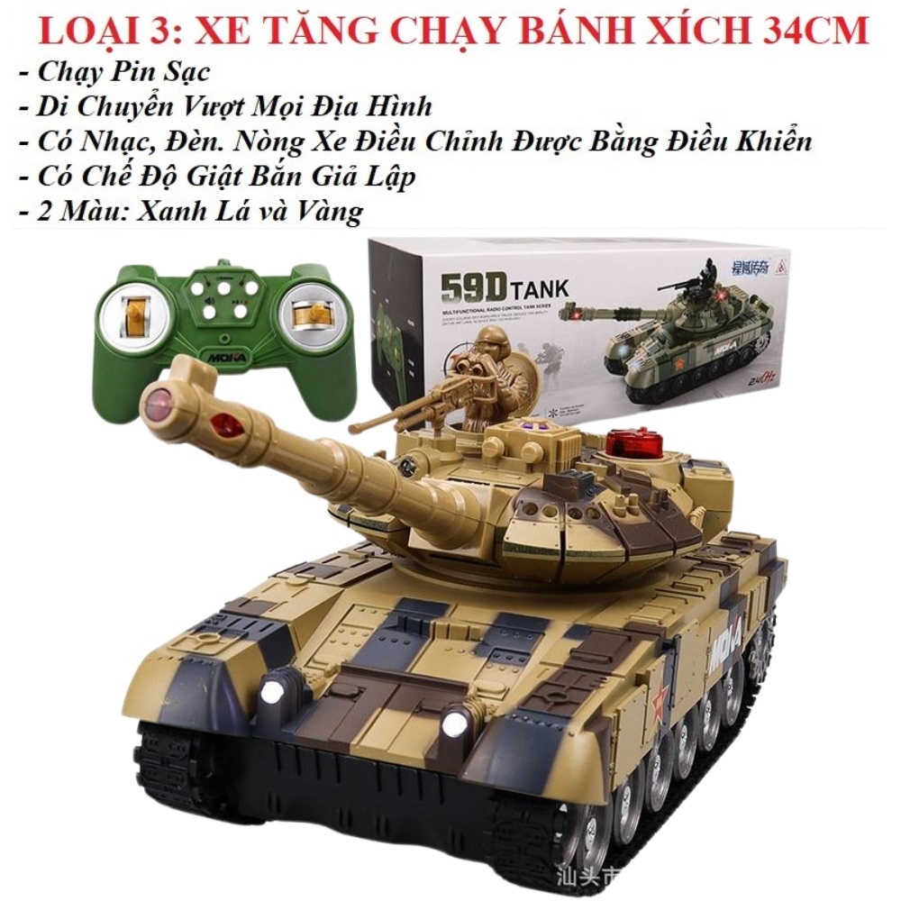 Xe tăng điều khiển đồ chơi xe tăng điều khiển từ xa thiết kế siêu hầm hố chất liệu cao cấp siêu bền