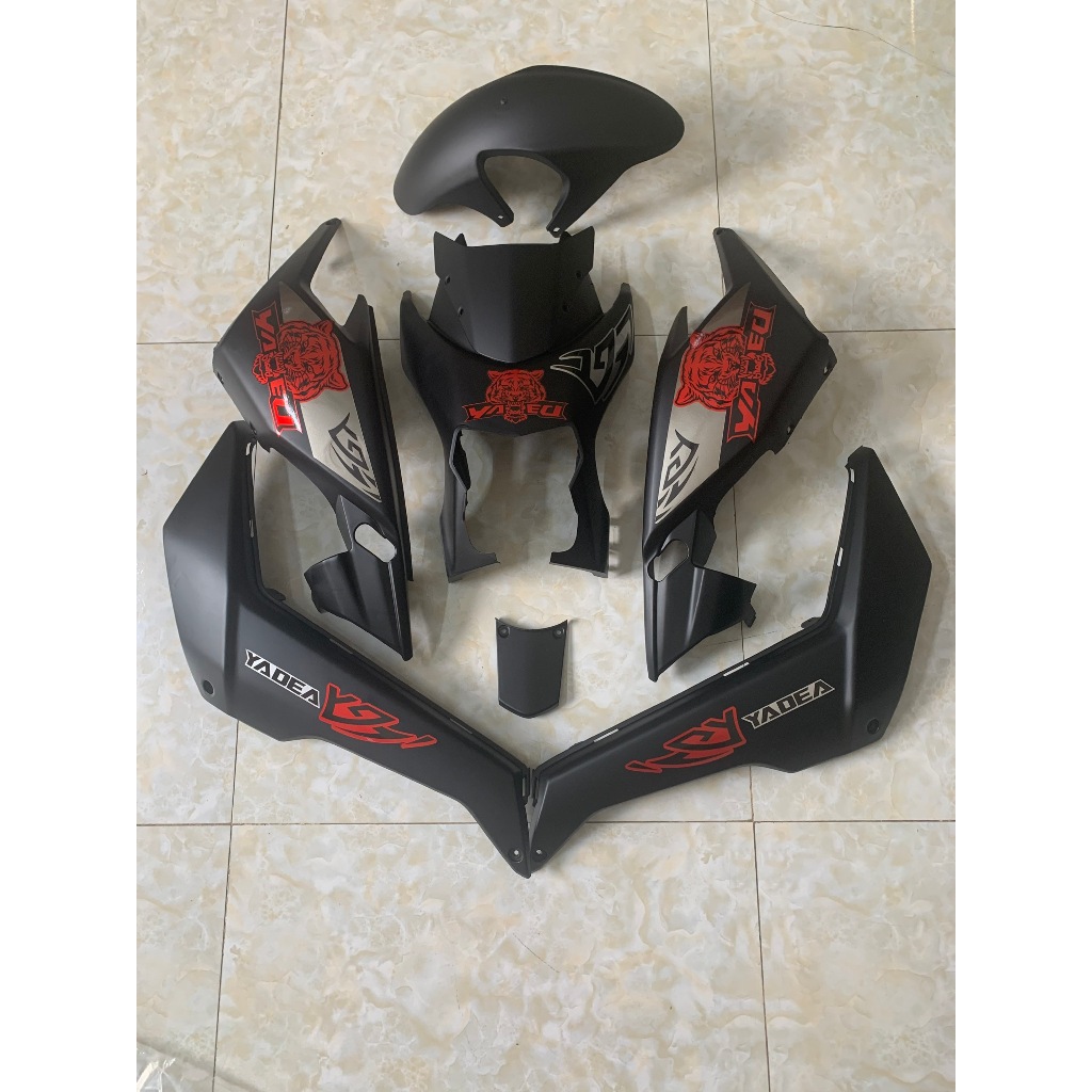 dàn áo xe điện x men kèm tem hổ, tem số 7,.... tặng kèm ốc 4 màu cnc