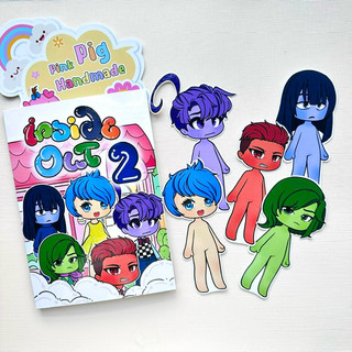 Đồ chơi bóc dán ngôi nhà 5 cảm xúc INSIDE OUT 2 - Búp bê giấy