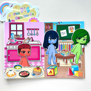 Đồ chơi bóc dán ngôi nhà 5 cảm xúc INSIDE OUT 2 - Búp bê giấy