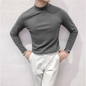 Áo Giữ Nhiệt Nam Cổ 3 Phân Thun Dài Tay Lót Nỉ Cotton Thu Đông Giữ Ấm Thể Thao Tập Gym