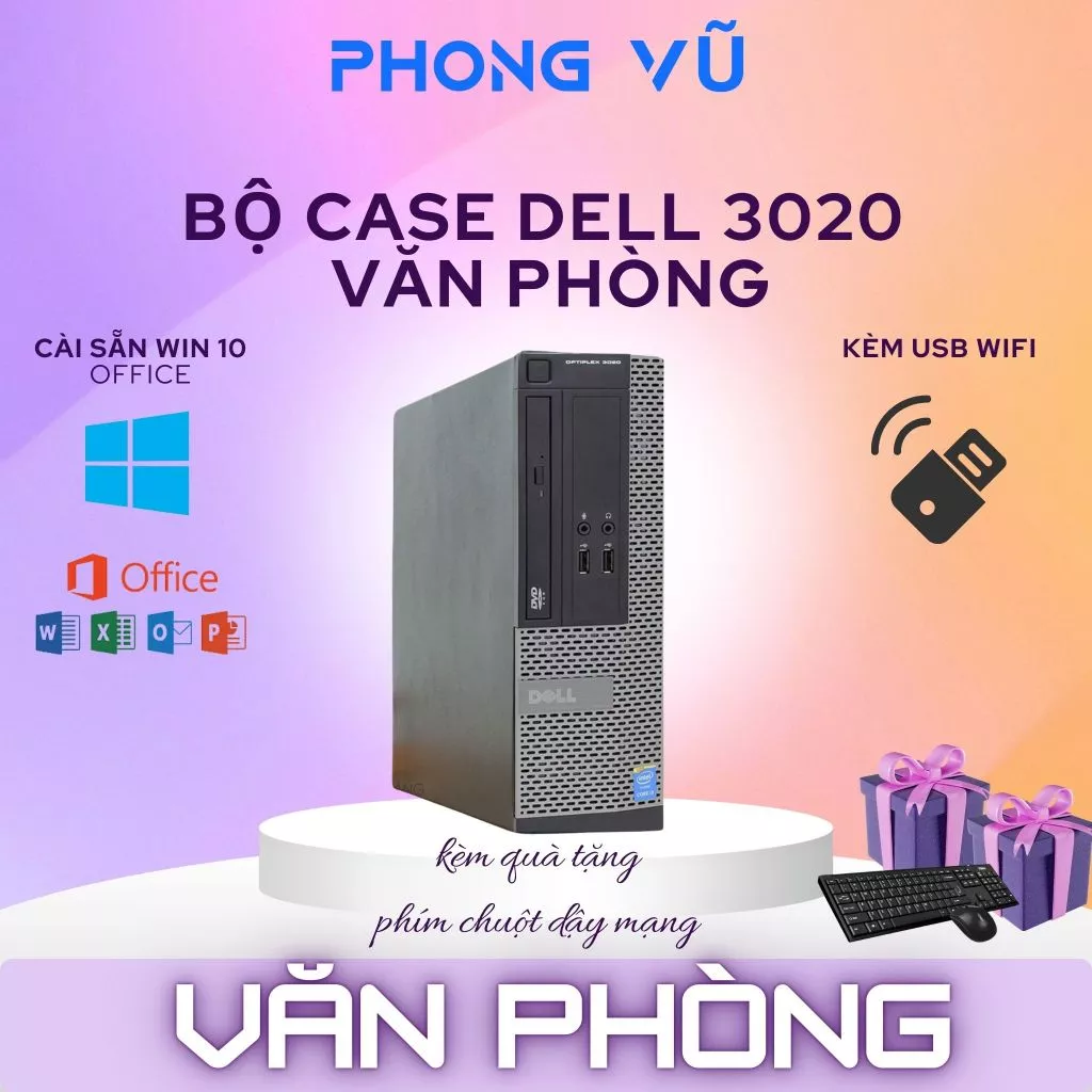 Case Máy Tính Bộ DELL Optilex 3020 SFF Core i7 i5 i3 , Ram 8G + Tặng Usb Wifi ( Bảo hành 1 năm)