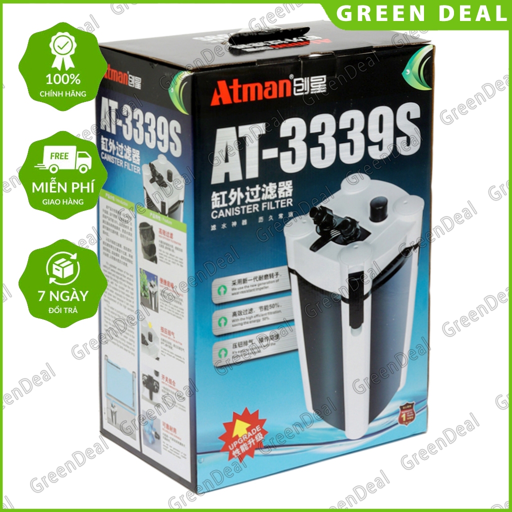 [BH 06 tháng] ATMAN - External Filter AT-3339S | Lọc thùng mạnh mẽ bền ...