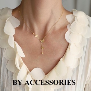 Dây chuyền nữ titan chuỗi hình bướm chạm mặt xinh xắn không gỉ WN2484 BY ACCESSORIES