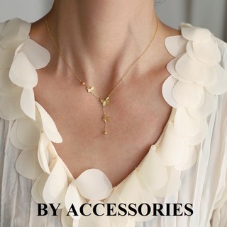Dây chuyền nữ titan chuỗi hình bướm chạm mặt xinh xắn không gỉ WN2484 BY ACCESSORIES