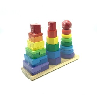 Đồ chơi xếp chồng, đồ chơi xếp cọc 3 màu sắc thông minh trí tuệ cho bé ( Tháp 3 cọc mã TZ-3 )