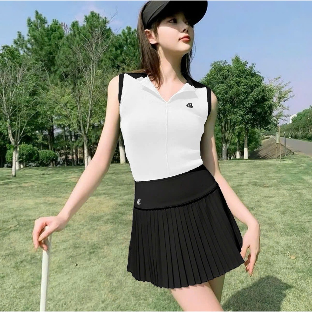 HOT Set Thể Thao, Bộ váy áo  Nữ  vải LULU chơi Tennis, Cầu Lông, Golf, Pickleball QC cao cấp