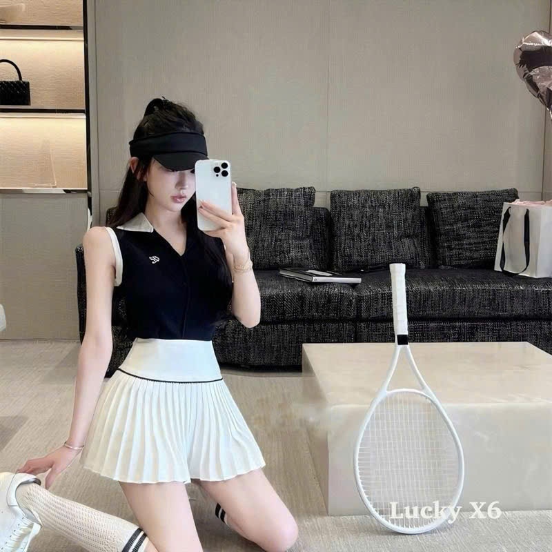 HOT Set Thể Thao, Bộ váy áo  Nữ  vải LULU chơi Tennis, Cầu Lông, Golf, Pickleball QC cao cấp