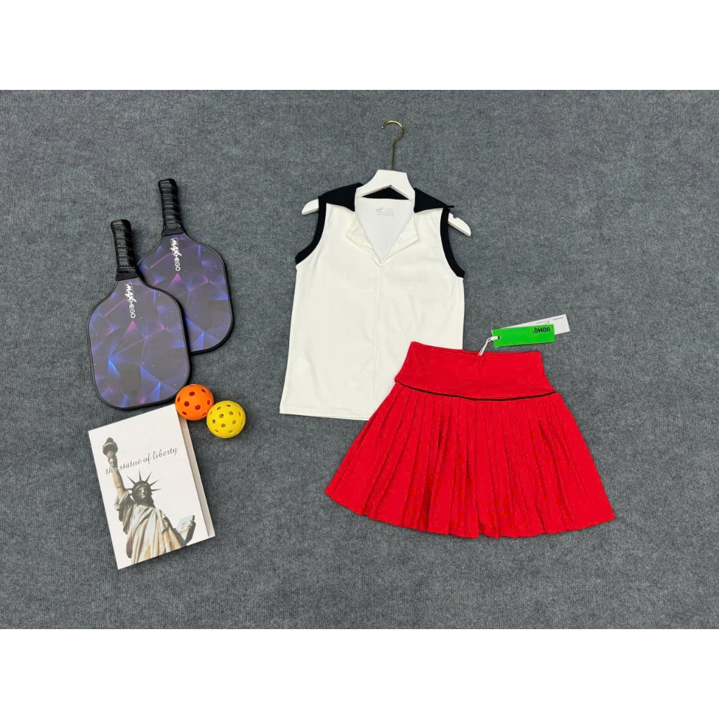 HOT Set Thể Thao, Bộ váy áo  Nữ  vải LULU chơi Tennis, Cầu Lông, Golf, Pickleball QC cao cấp