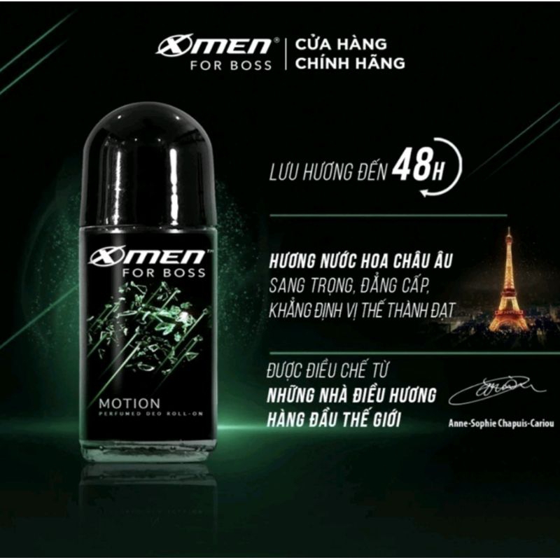 Lăn Khử Mùi X Men For Boss Intense Chai 50ml