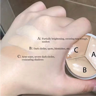 Kem che khuyết điểm 3 tone MAFFICK trang điểm đa dụng che chỉnh sửa khuôn mặt