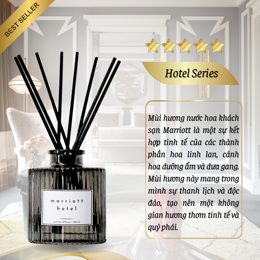Nước Hoa Thơm Phòng Mùi Hương Khách Sạn HILTON, SHERATON, FOUR SEASONS, MARRIOTT 100ml | CLOU asia