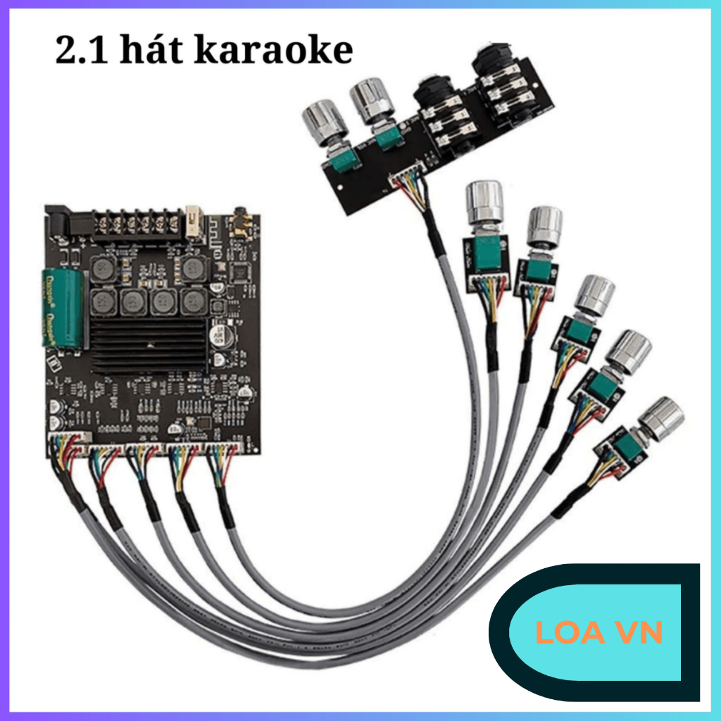 ZK AM100F mạch khuyếch đại âm thanh 2.1 hỗ trợ DSP, có cổng micro 6.5mm