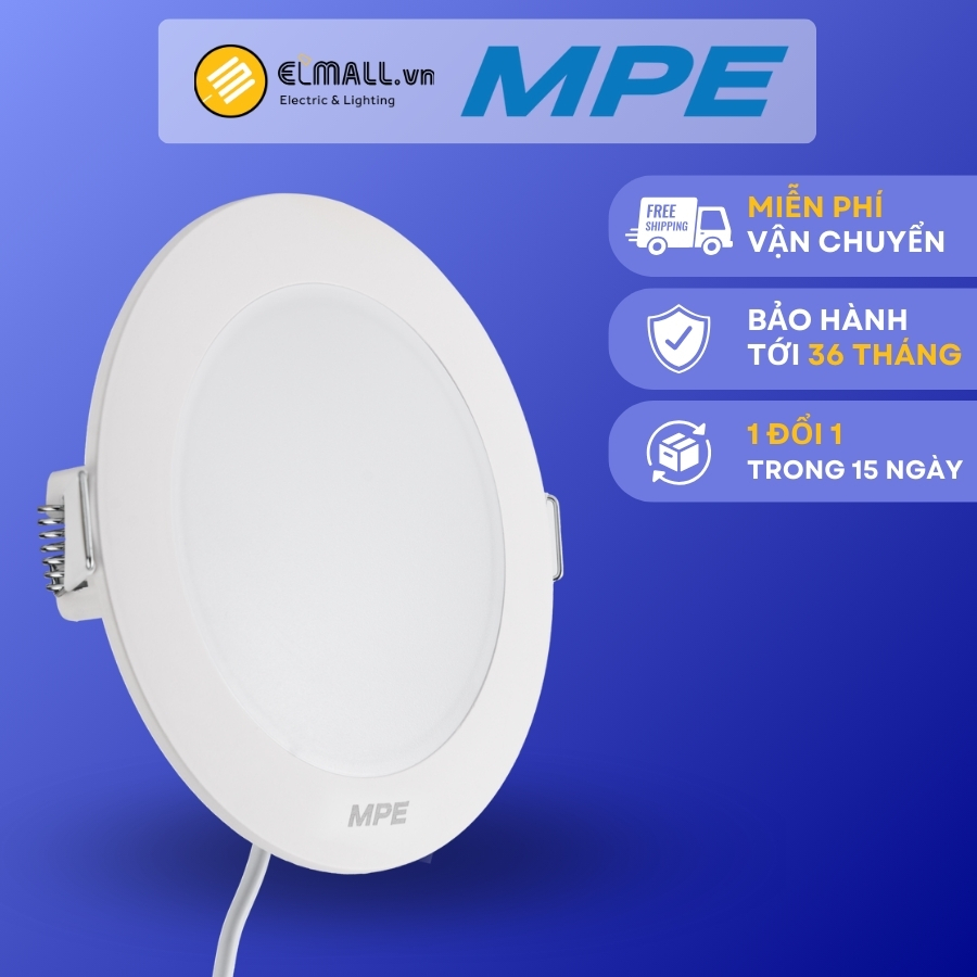Đèn led âm trần RPL2 6W 9W 12W 18W 3000K/4000K/6500K MPE | Shopee Việt Nam