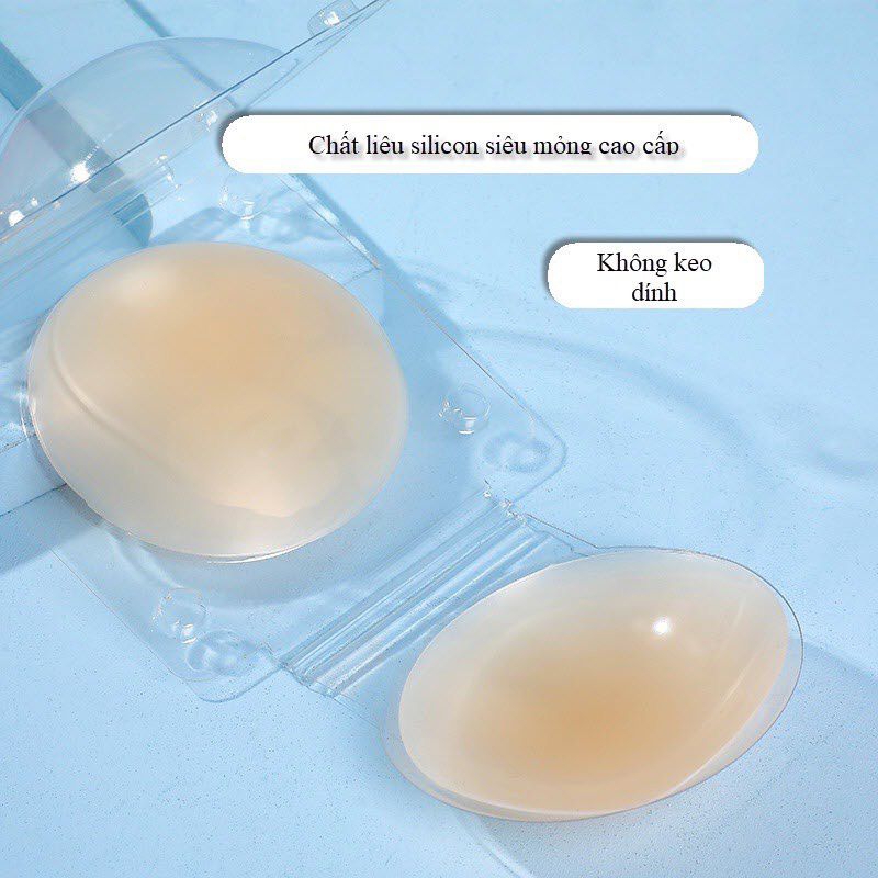 Miếng Dán Ngực Nhiệt Tự Thân Silicon - Dán Ngực Tàng Hình Chống Nước Siêu Dính Không Keo
