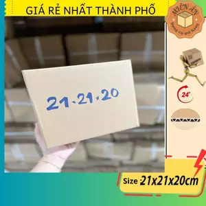 Hộp giấy P57 size 21x21x20 cm, thùng carton gói hàng Everest