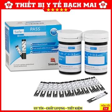 [50QUE+50KIM] Que Thử Đường Huyết SAFE - ACCU SINOCARE, Que Thử Tiểu Đường