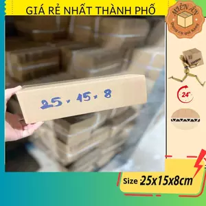 Hộp giấy P63 size 25x15x8 cm, thùng carton gói hàng Everest