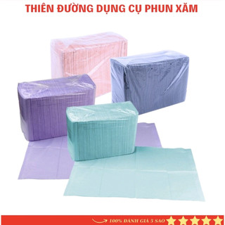 Lót xe đẩy phun xăm, lót bàn tập xăm , 1 bịch 125 miếng giấy lót bàn rất tiết kiệm