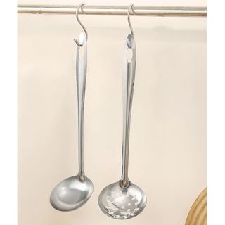Vá múc canh inox Cao cấp sạn chiên xào 28cmChubby Chef vá lỗ vớt thức ăn xẻng xào đa năng muôi múc canh vá canh xẻng xào