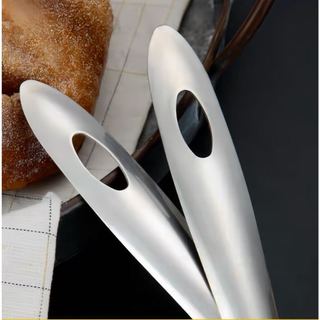 Vá múc canh inox Cao cấp sạn chiên xào 28cmChubby Chef vá lỗ vớt thức ăn xẻng xào đa năng muôi múc canh vá canh xẻng xào