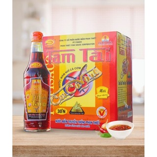 [30N] Thùng 6 Chai Thủy Tinh 490ml Nước Mắm Nhĩ Cá Cơm Truyền Thống Nguyên Chất 30 Độ Đạm Hiệu Con Cá Vàng