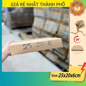 Hộp giấy P63 size 25x20x6 cm, thùng carton gói hàng Everest