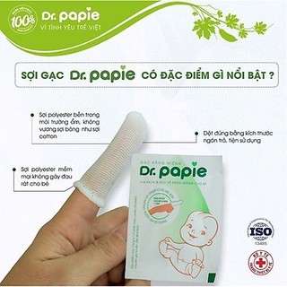 [MUA LÀ CÓ QUÀ] Combo 2 Gạc Răng Miệng Cho Bé Dr.Papie Hộp 30 Gói (từ 0 tháng)