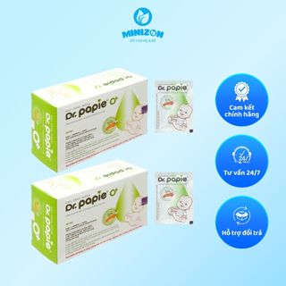 [MUA LÀ CÓ QUÀ] Combo 2 Gạc Răng Miệng Cho Bé Dr.Papie Hộp 30 Gói (từ 0 tháng)