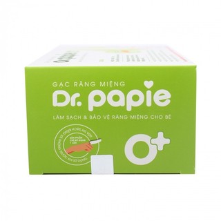 [MUA LÀ CÓ QUÀ] Combo 2 Gạc Răng Miệng Cho Bé Dr.Papie Hộp 30 Gói (từ 0 tháng)