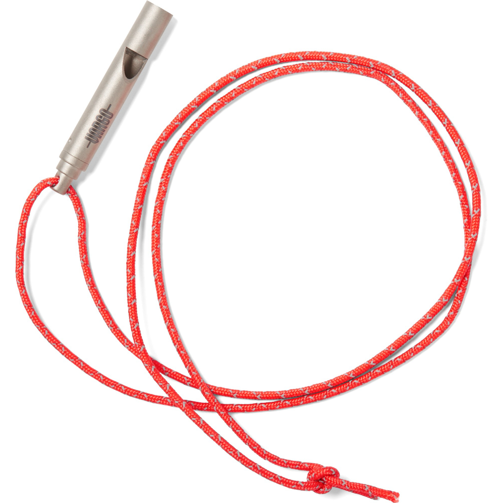 Vargo - Còi Titanium kèm dây đeo màu đỏ ( T-416 - Titanium Emergency Whistle)