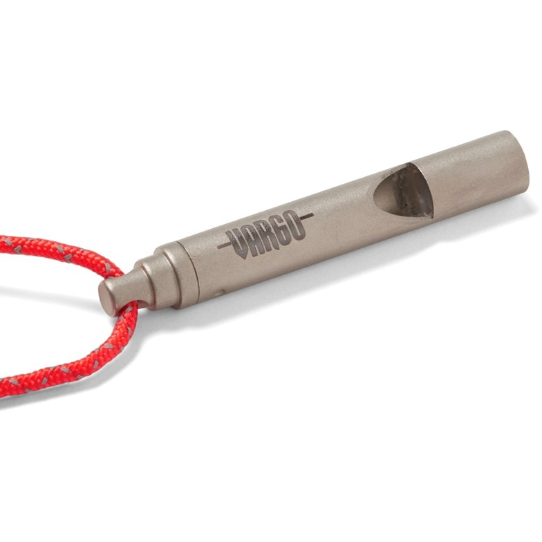 Vargo - Còi Titanium kèm dây đeo màu đỏ ( T-416 - Titanium Emergency Whistle)