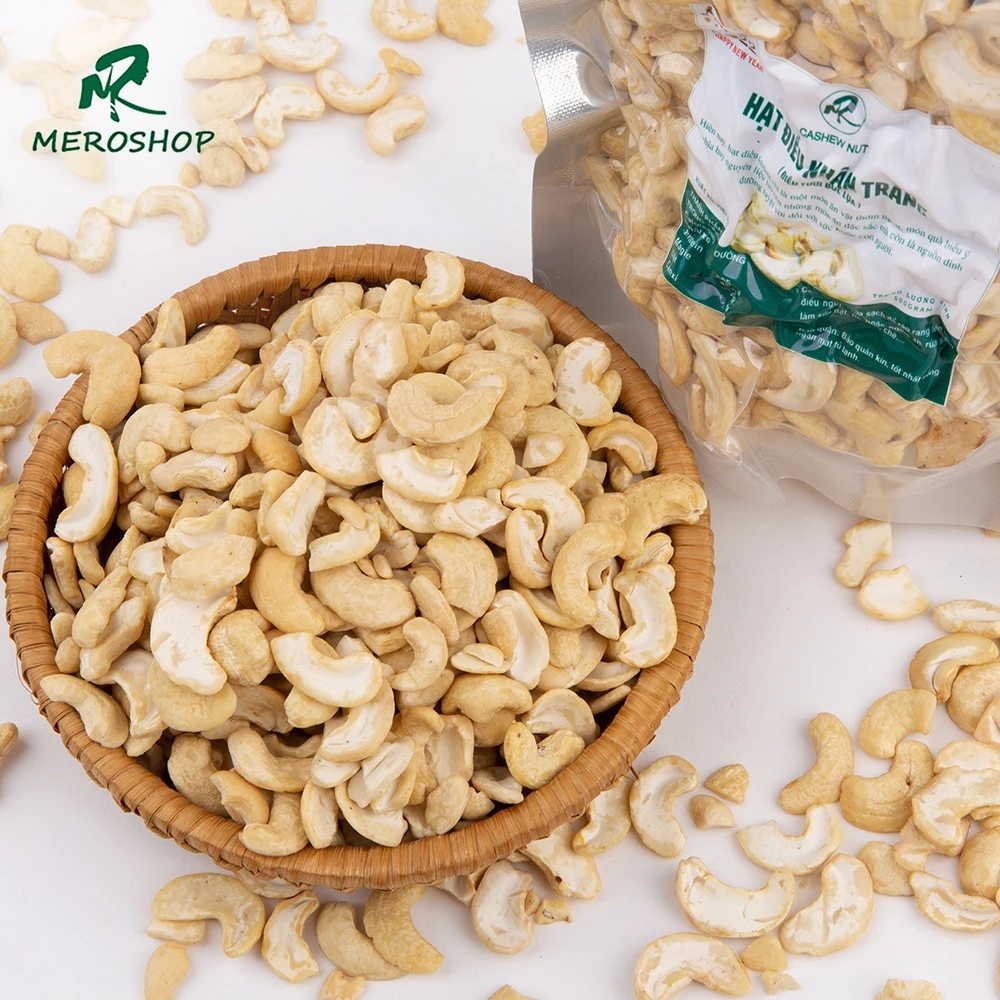 500Gr Hạt điều nhân trắng, vỡ đôi, tư làm sữa. Có hồ sơ công bố, xuất hóa đơn công ty đầy đủ