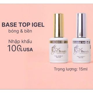 Base top Igel nhập khẩu Mỹ chính hãng (15ml) - Sơn gel liên kết và top phủ bóng cao cấp tiêu chuẩn USA