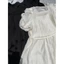 Đầm tơ tencel 2 lớp tay bồng buộc eo